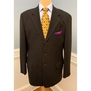 Marks & Spencer Tweed Blazer Mens 42L Wool Jacket Sportcoat